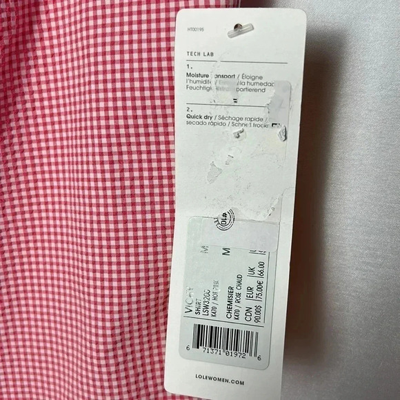 Y2K LOLE top,gingham,seersucker,sleeveless,fitted,country,red & white NWT VICHY - Picture 7 of 13